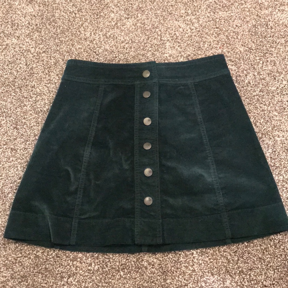 Madewell Velvet A-Line Mini Skirt